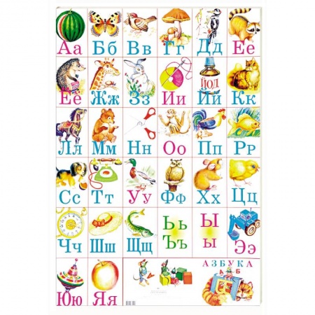 Книги для дошкольников (4-6 лет), книга Азбука в картинках. Плакат купить по скидке