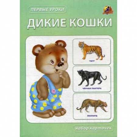 Знакомство с миром, развитие малыша, книга Дикие кошки купить по скидке