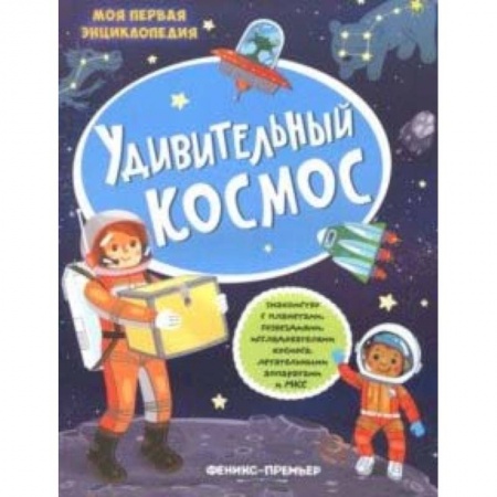Знакомство с миром, развитие малыша, книга Удивительный космос: книжка с наклейками купить по скидке