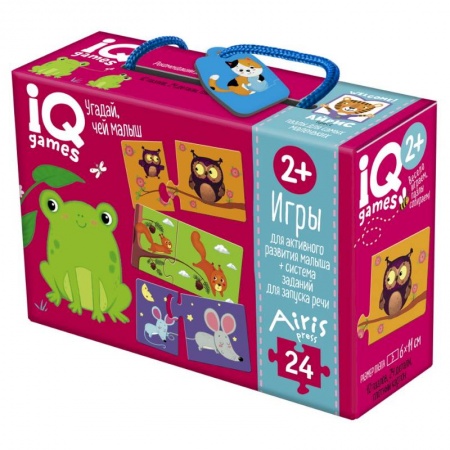 Знакомство с миром, развитие малыша, книга IQ игры для запуска речи. Парочки. Угадай, чей малыш 2+. купить по скидке