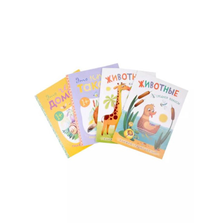 Знакомство с миром, развитие малыша, книга Книжки-гармошки (комплект из 4 книг) купить по скидке