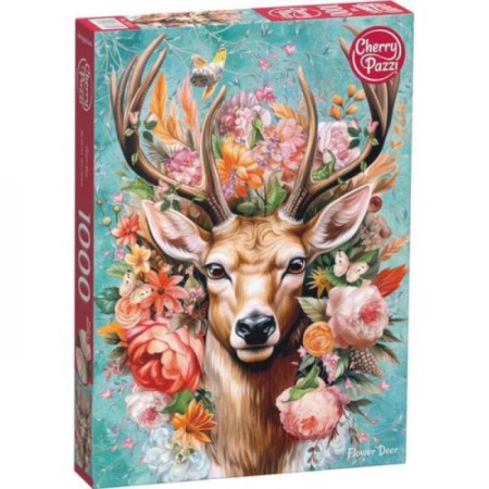 Активные игры дома и на улице, книга Cherry Puzzle. Цветочный олень купить по скидке