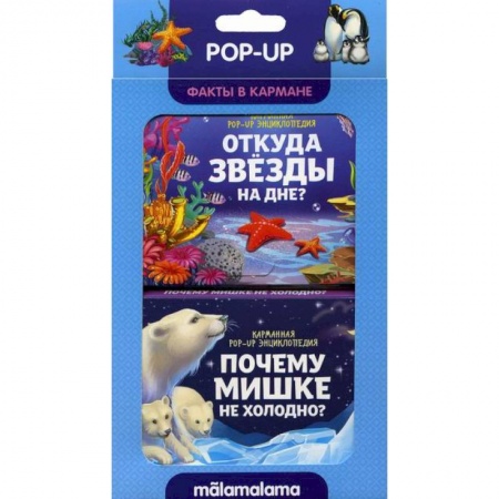 Знакомство с миром, развитие малыша, книга Набор «Факты в кармане». Откуда звезды на дне и почему мишке не холодно? купить по скидке